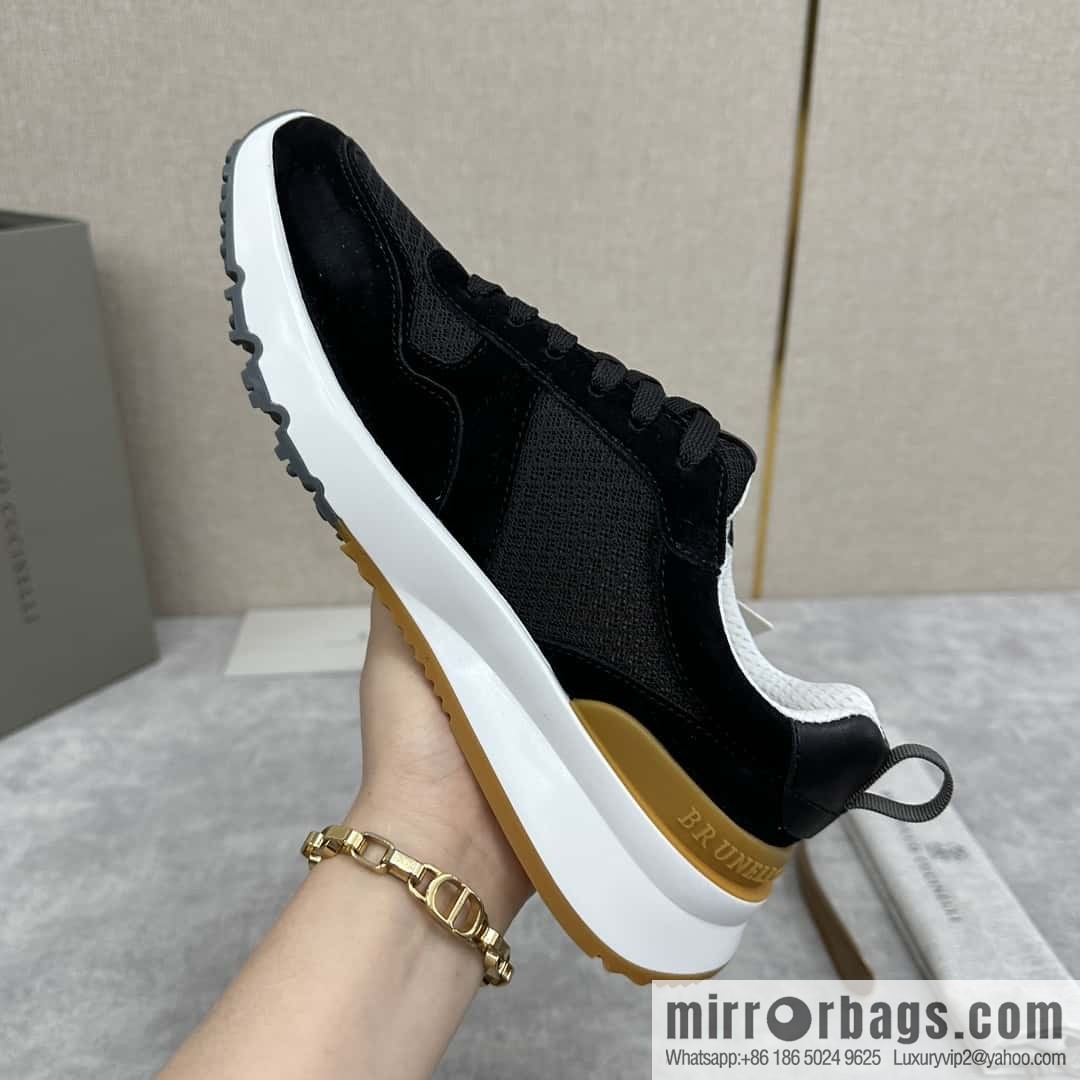 ππBC New Brunello Cucinell * Anti-Leather Splicing Low-Top Sneakers
