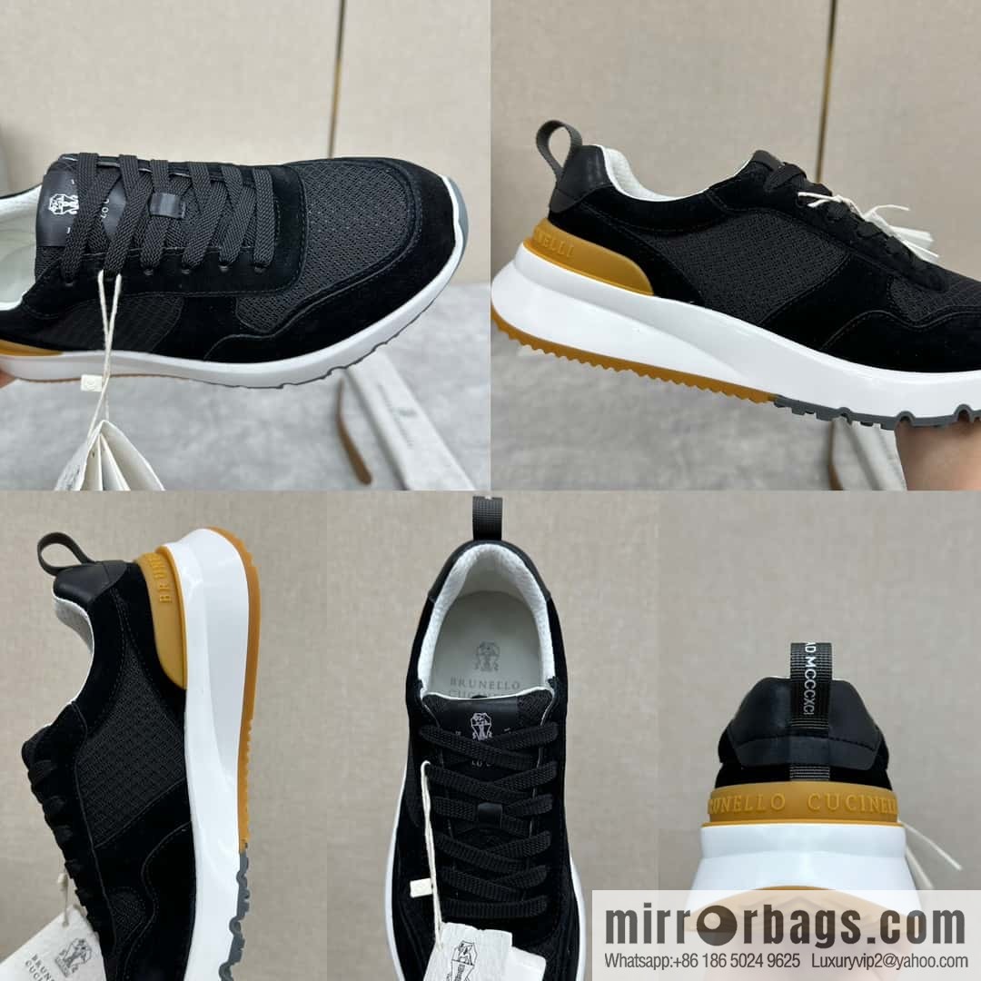 ππBC New Brunello Cucinell * Anti-Leather Splicing Low-Top Sneakers