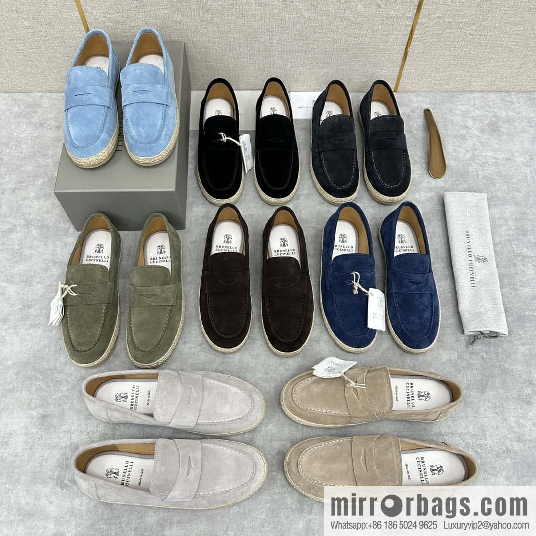 ππBC's new products are on the shelves Brunello Cucinell * straw casual loafers