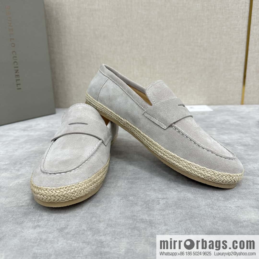 ππBC's new products are on the shelves Brunello Cucinell * straw casual loafers