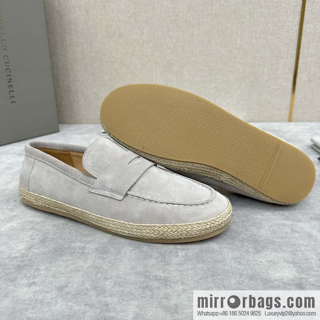 ππBC's new products are on the shelves Brunello Cucinell * straw casual loafers
