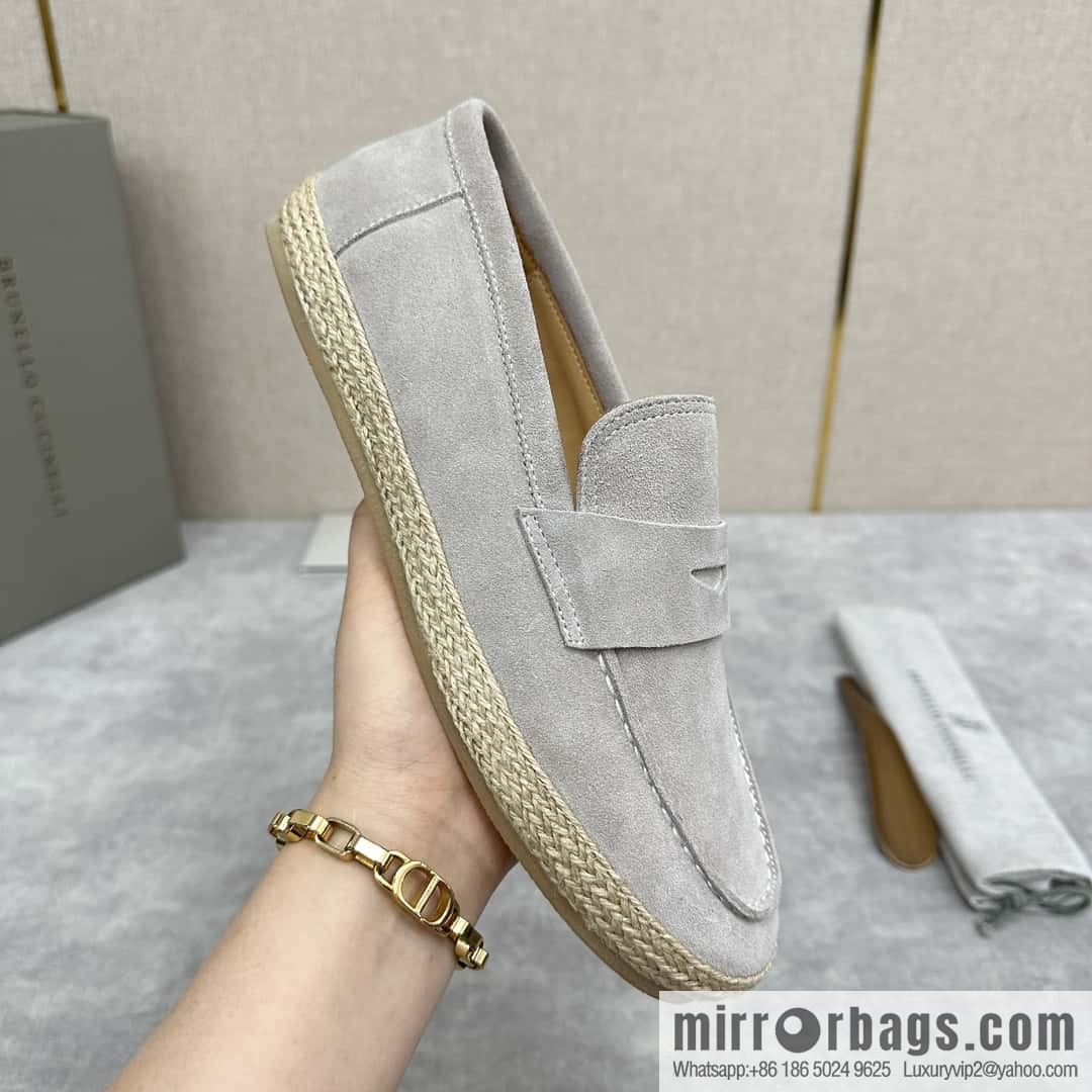 ππBC's new products are on the shelves Brunello Cucinell * straw casual loafers