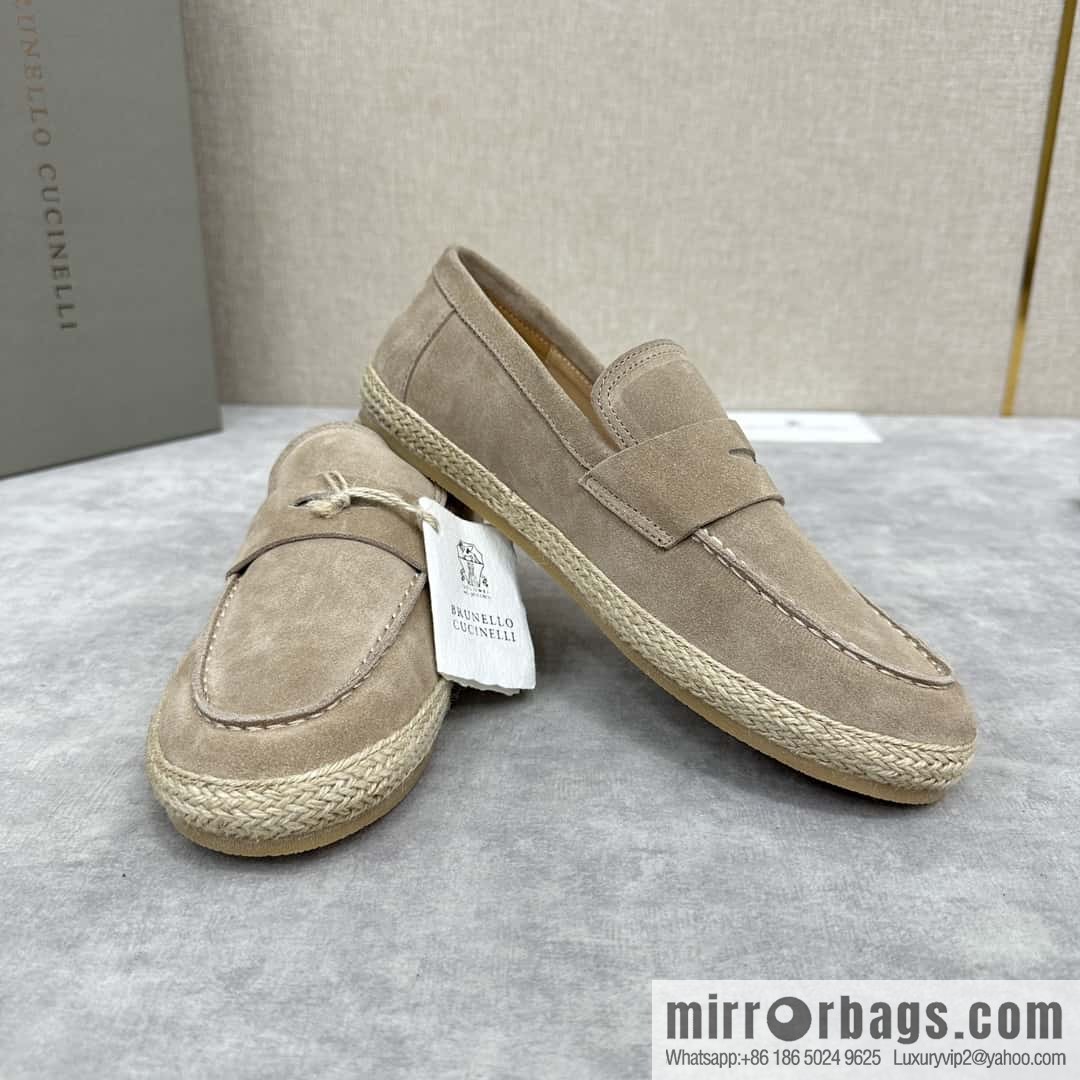 ππBC's new products are on the shelves Brunello Cucinell * straw casual loafers