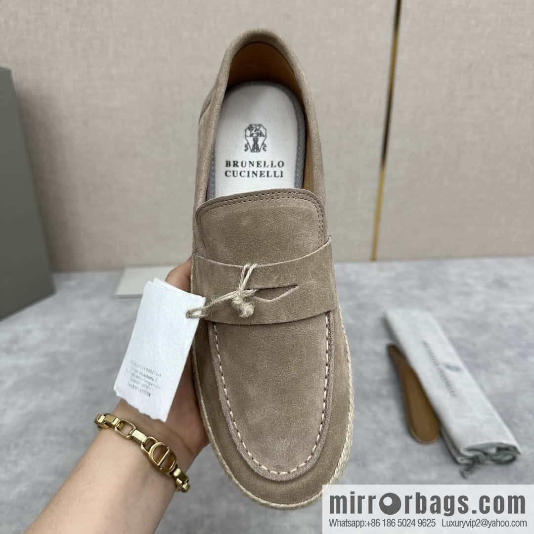 ππBC's new products are on the shelves Brunello Cucinell * straw casual loafers