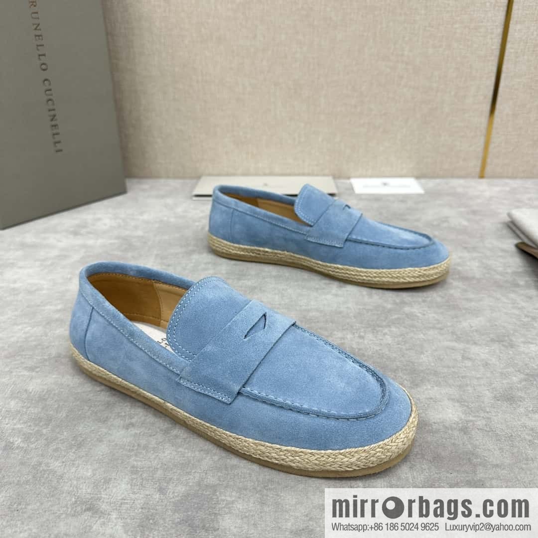 ππBC's new products are on the shelves Brunello Cucinell * straw casual loafers