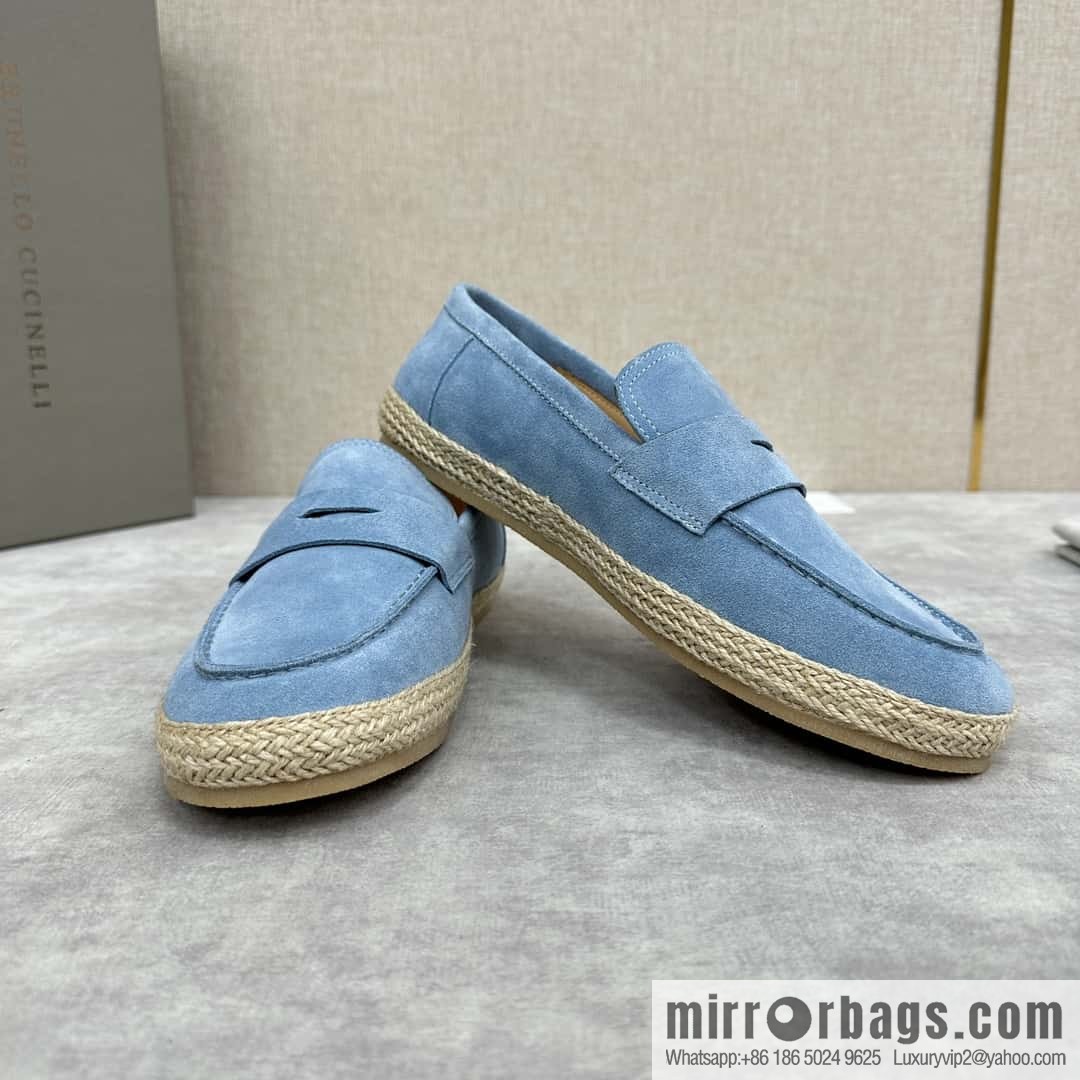 ππBC's new products are on the shelves Brunello Cucinell * straw casual loafers