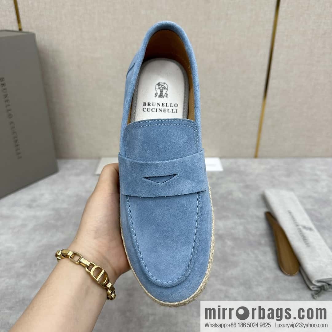ππBC's new products are on the shelves Brunello Cucinell * straw casual loafers