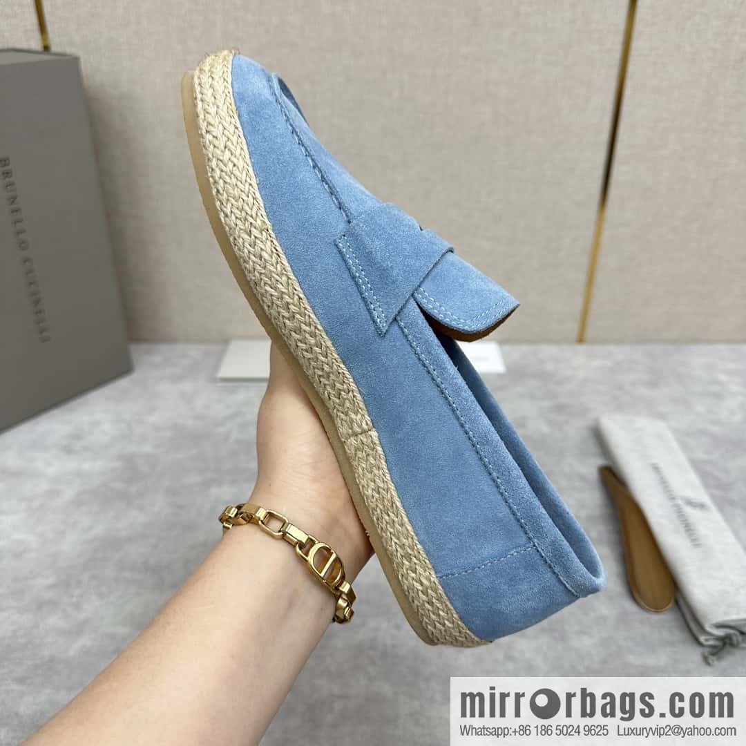 ππBC's new products are on the shelves Brunello Cucinell * straw casual loafers