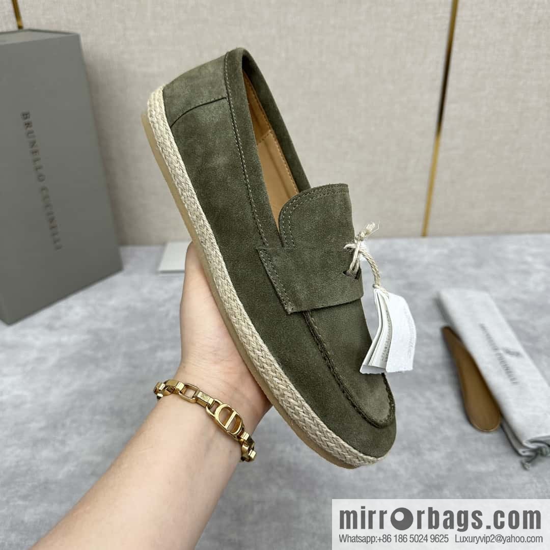 ππBC's new products are on the shelves Brunello Cucinell * straw casual loafers