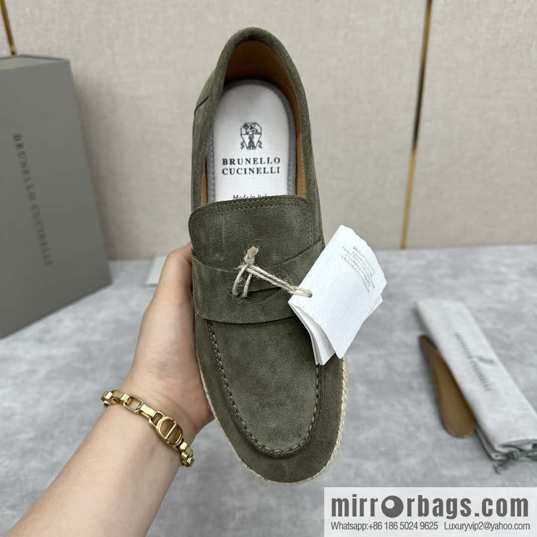 ππBC's new products are on the shelves Brunello Cucinell * straw casual loafers