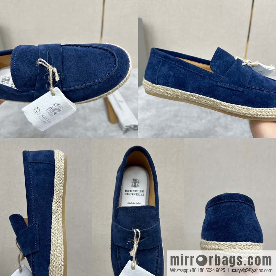 ππBC's new products are on the shelves Brunello Cucinell * straw casual loafers