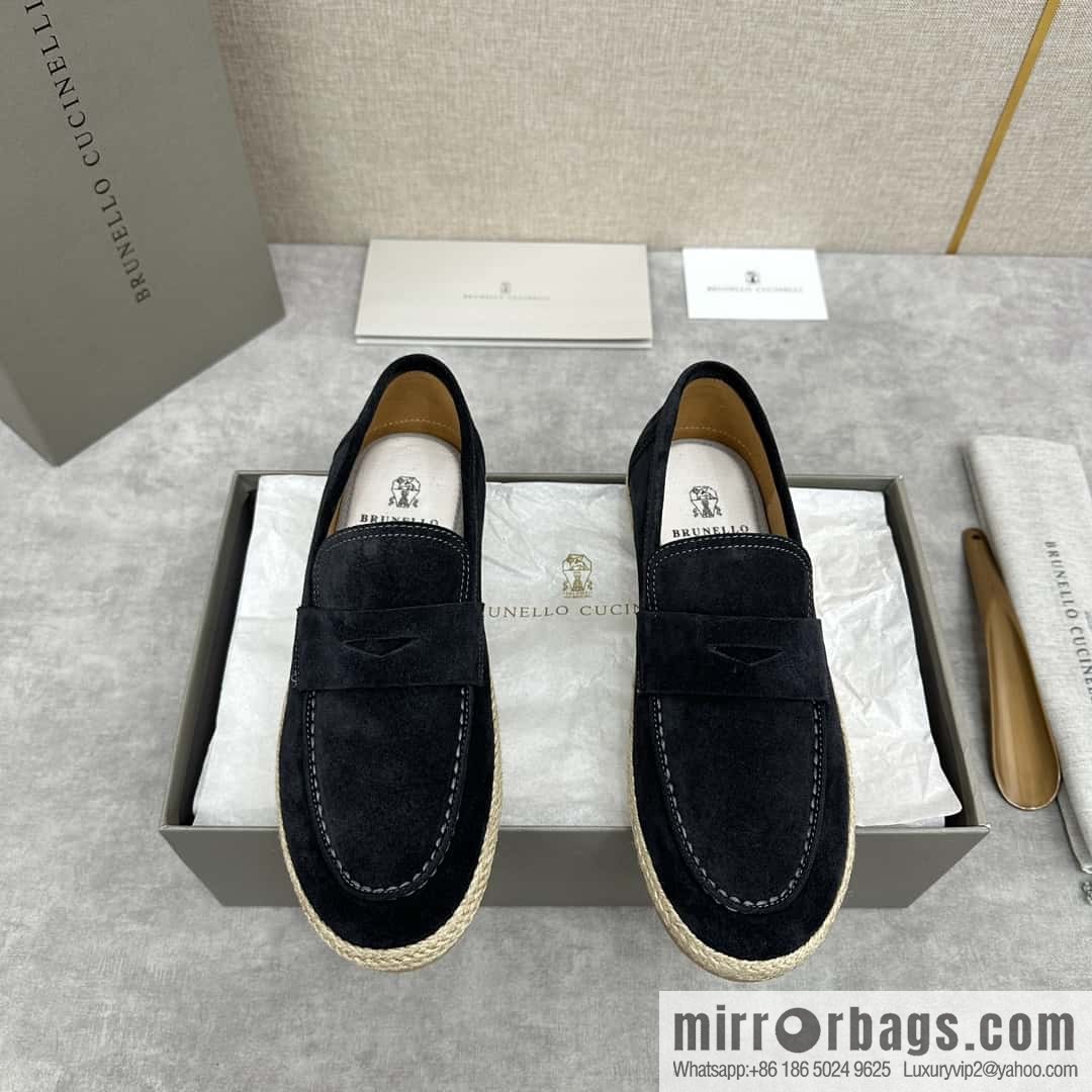 ππBC's new products are on the shelves Brunello Cucinell * straw casual loafers