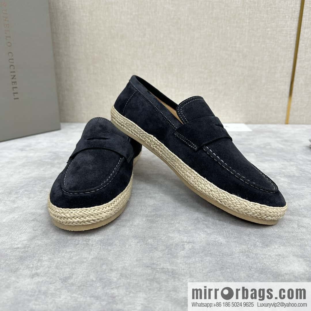 ππBC's new products are on the shelves Brunello Cucinell * straw casual loafers