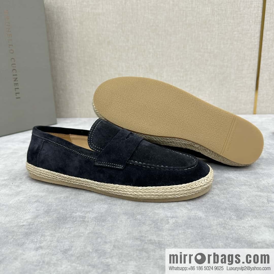 ππBC's new products are on the shelves Brunello Cucinell * straw casual loafers