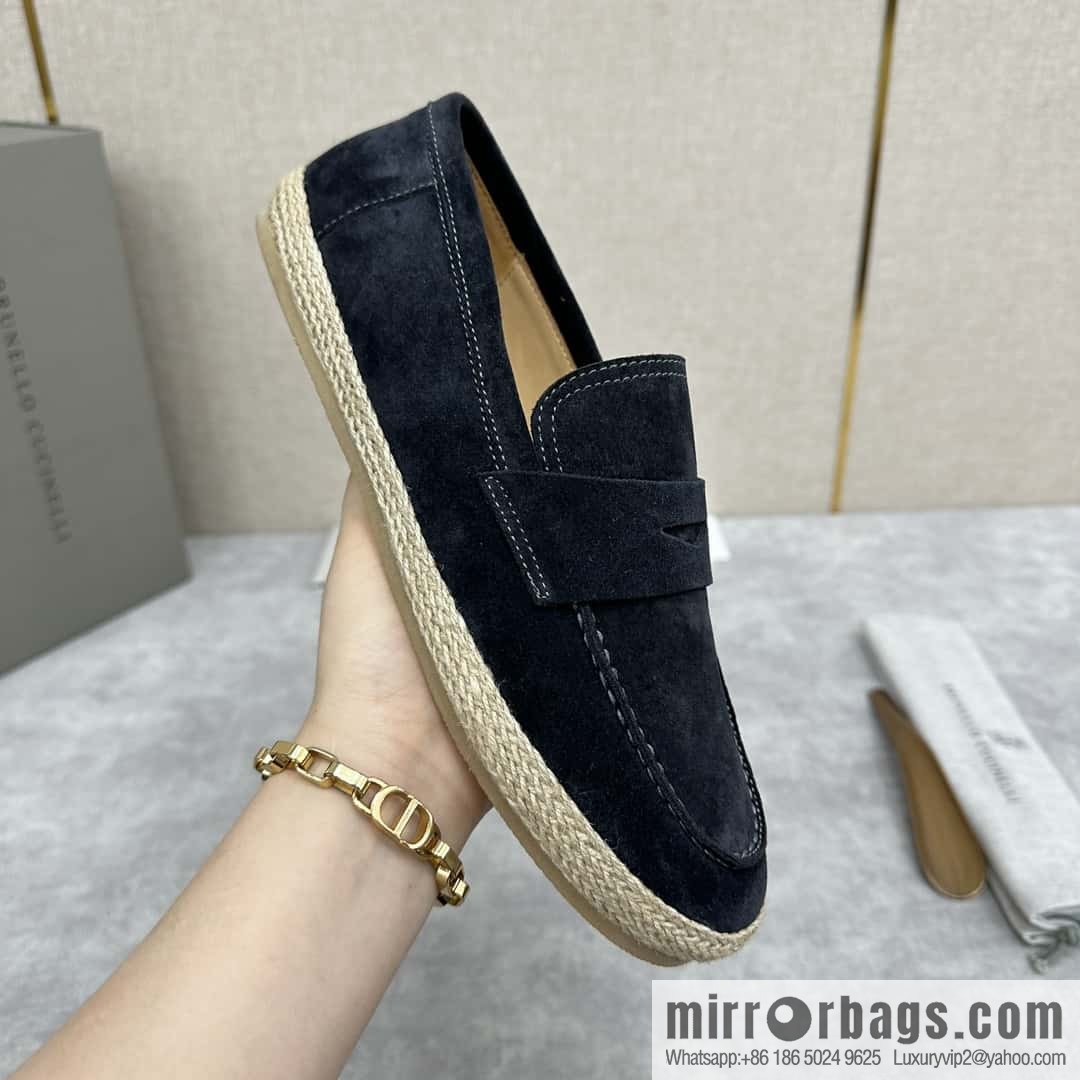 ππBC's new products are on the shelves Brunello Cucinell * straw casual loafers