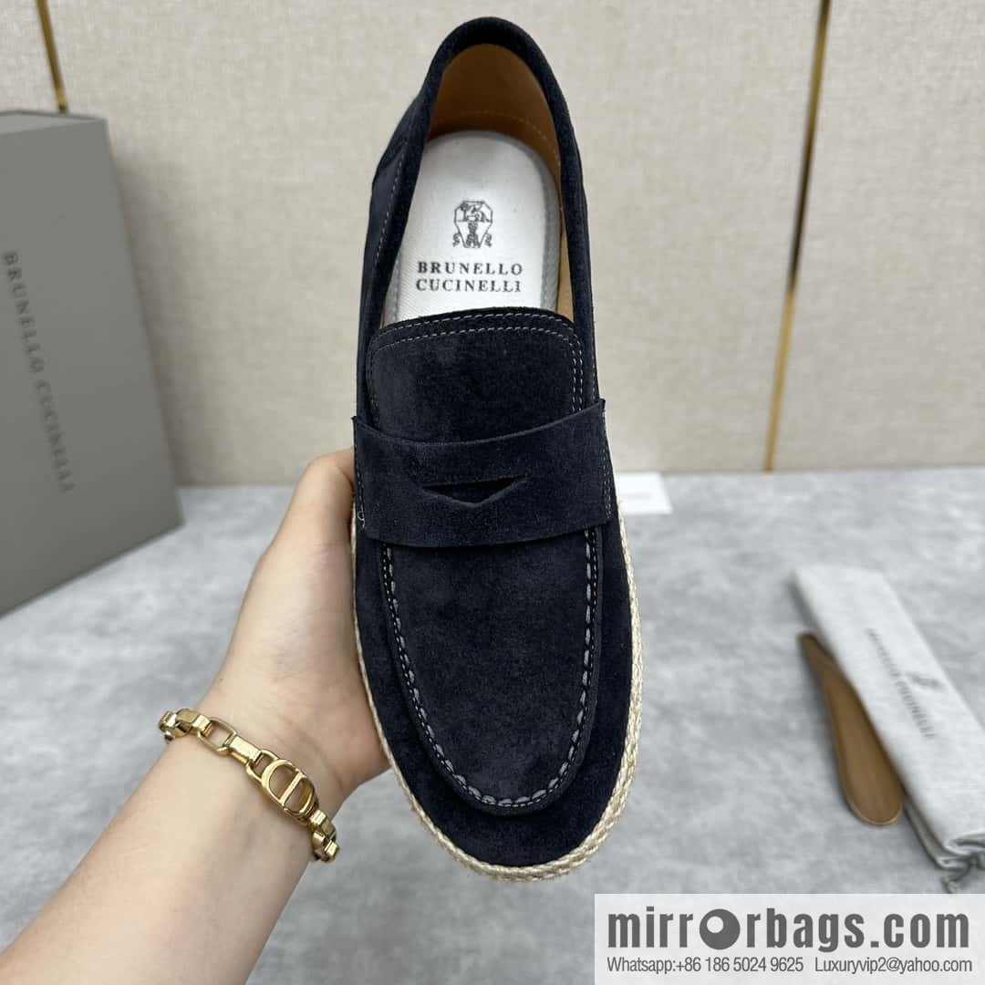 ππBC's new products are on the shelves Brunello Cucinell * straw casual loafers
