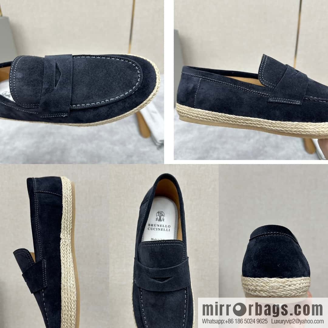 ππBC's new products are on the shelves Brunello Cucinell * straw casual loafers