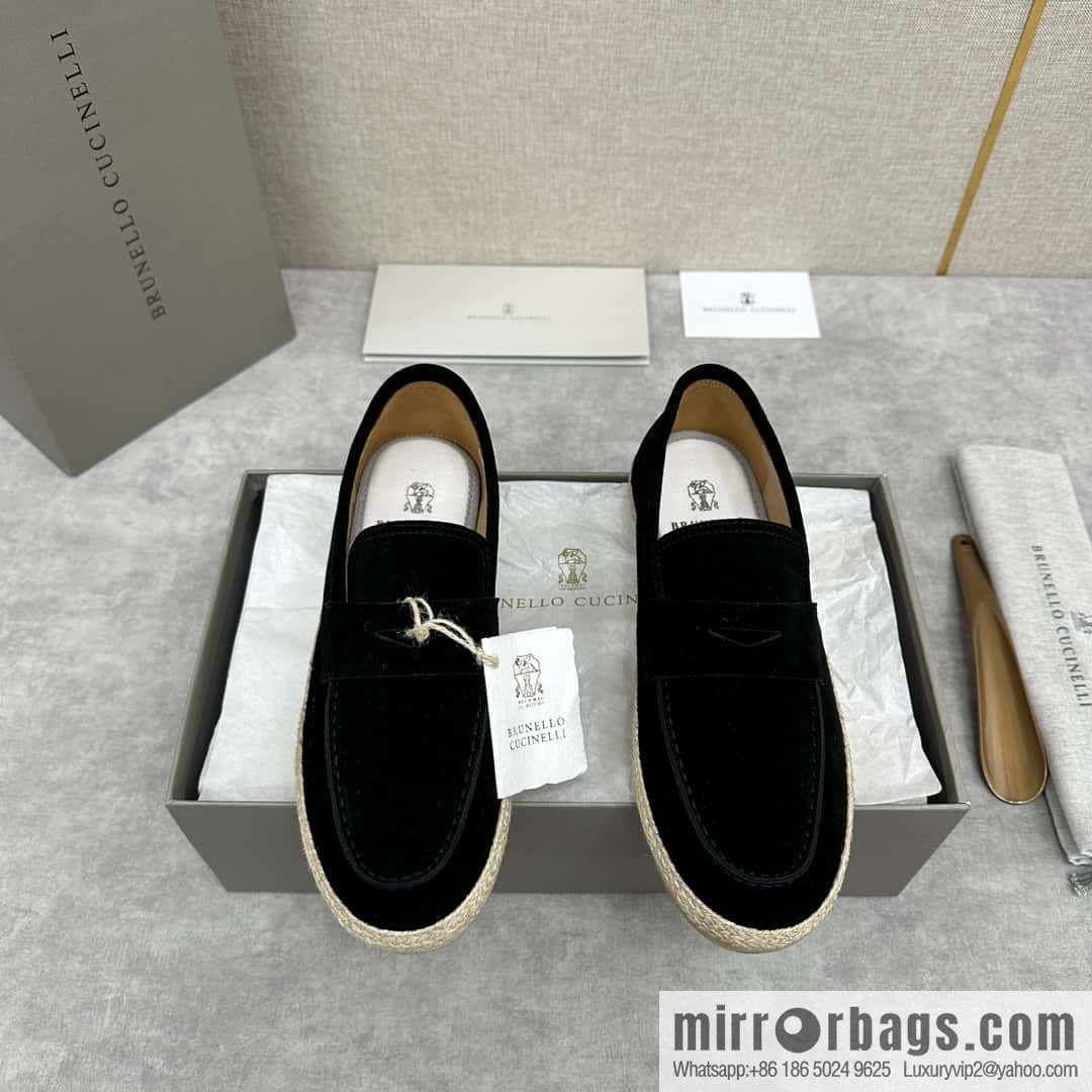 ππBC's new products are on the shelves Brunello Cucinell * straw casual loafers