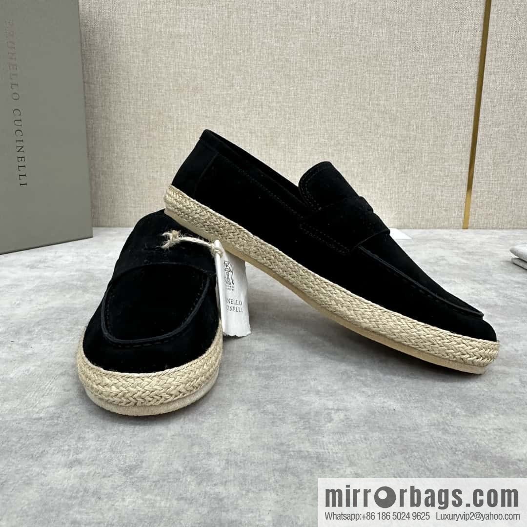 ππBC's new products are on the shelves Brunello Cucinell * straw casual loafers