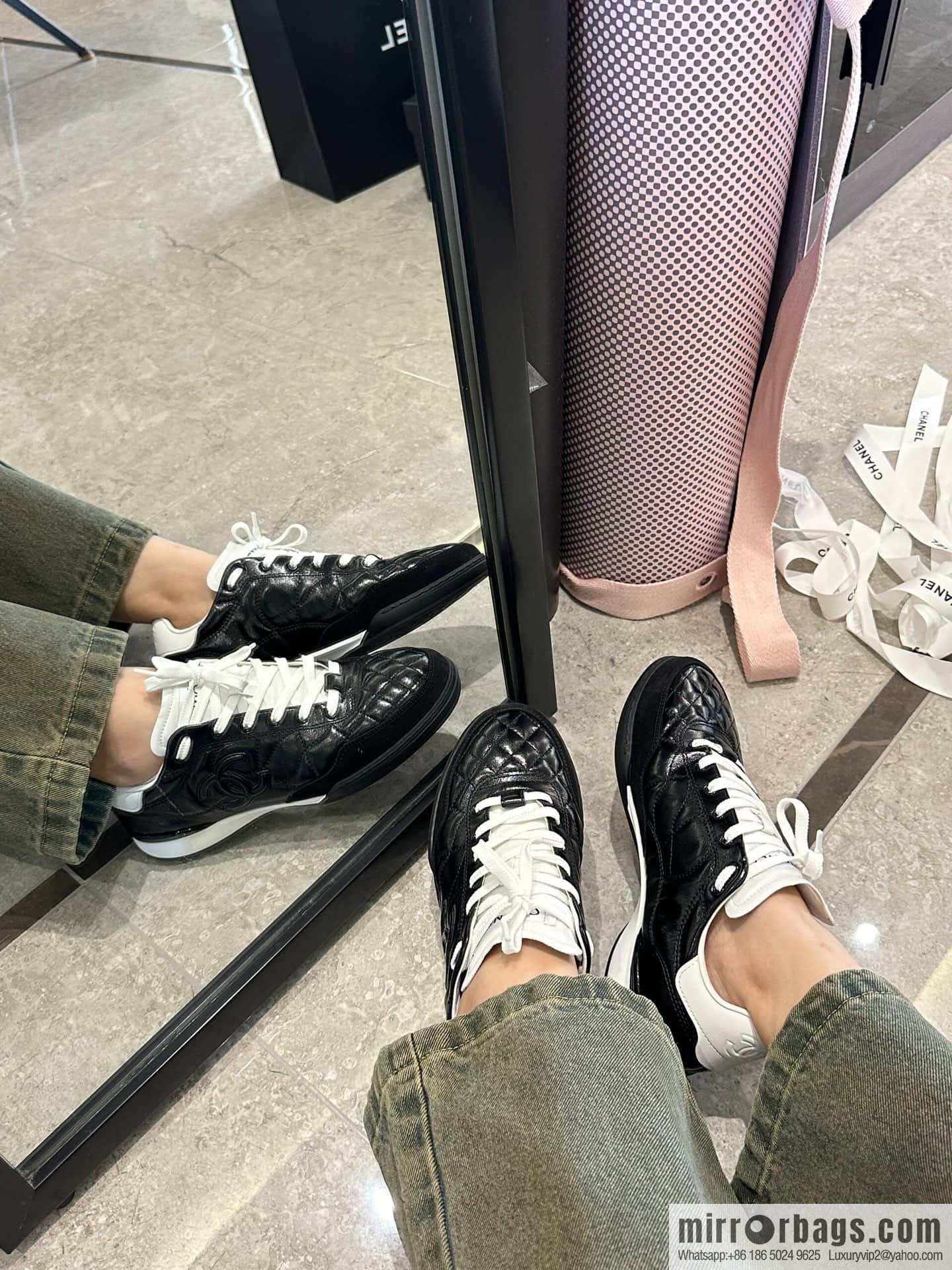CHANEL Xiaoxiang Latest rhombus third generation, double C football shoes⚽