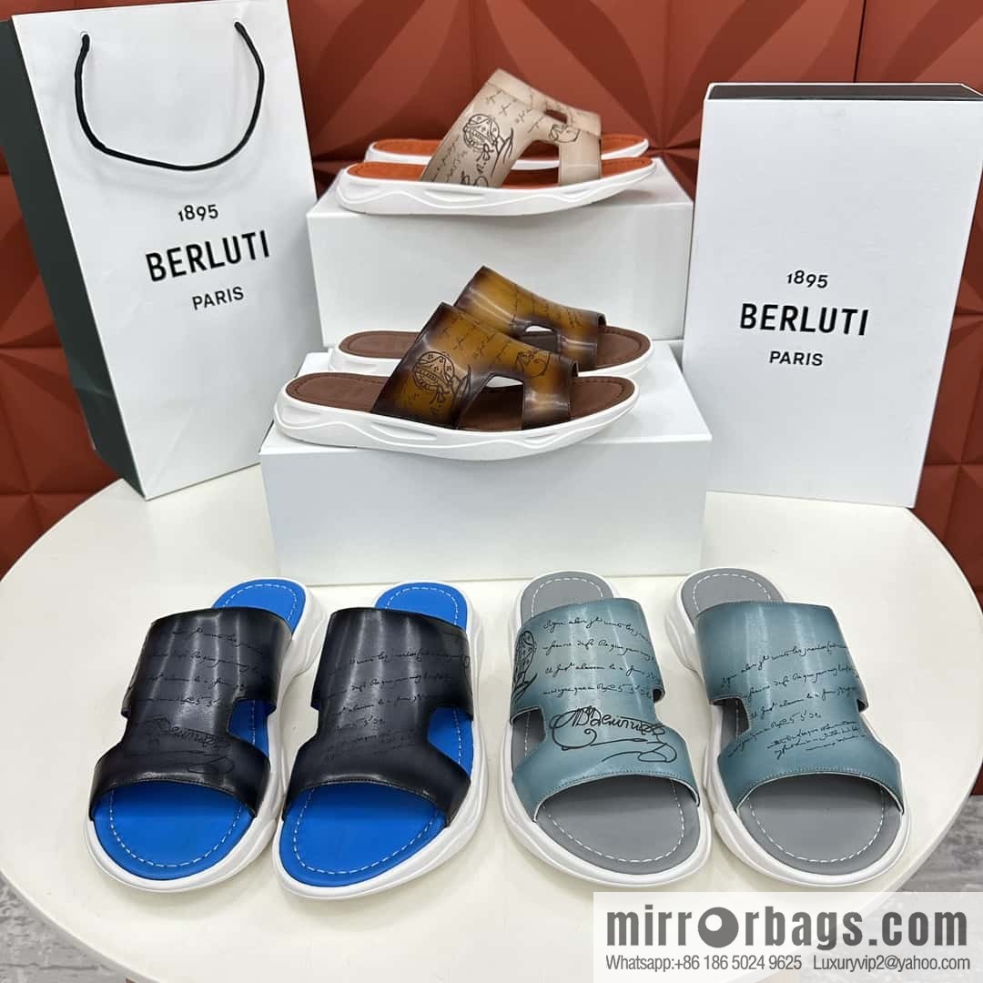 ๐๐Berlut Bruti 2024 Summer New Collection, Inspiration New Season, New Shadow Leather Slippers