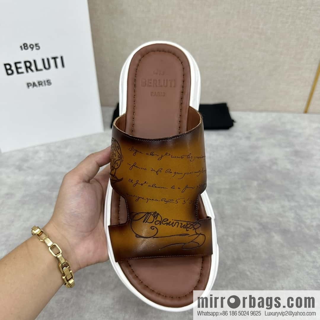 ๐๐Berlut Bruti 2024 Summer New Collection, Inspiration New Season, New Shadow Leather Slippers