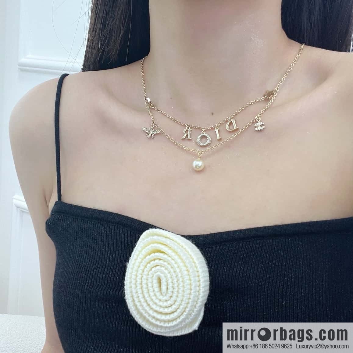 New ☑️ Dior fringed letter pentagram bracelet, necklace