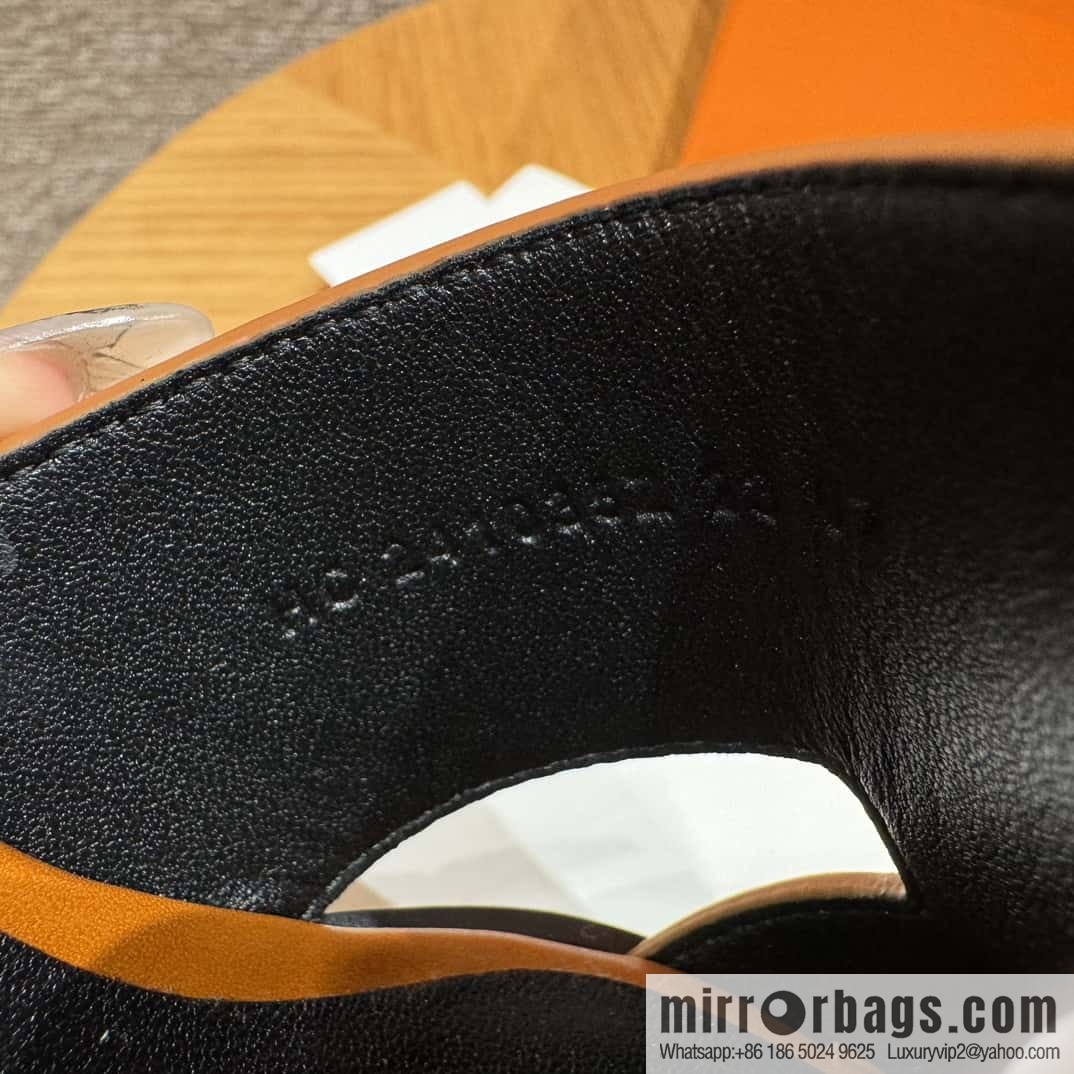 HERMES 308 Helia 60 Sandals, Calfskin/Natural/Naturel
