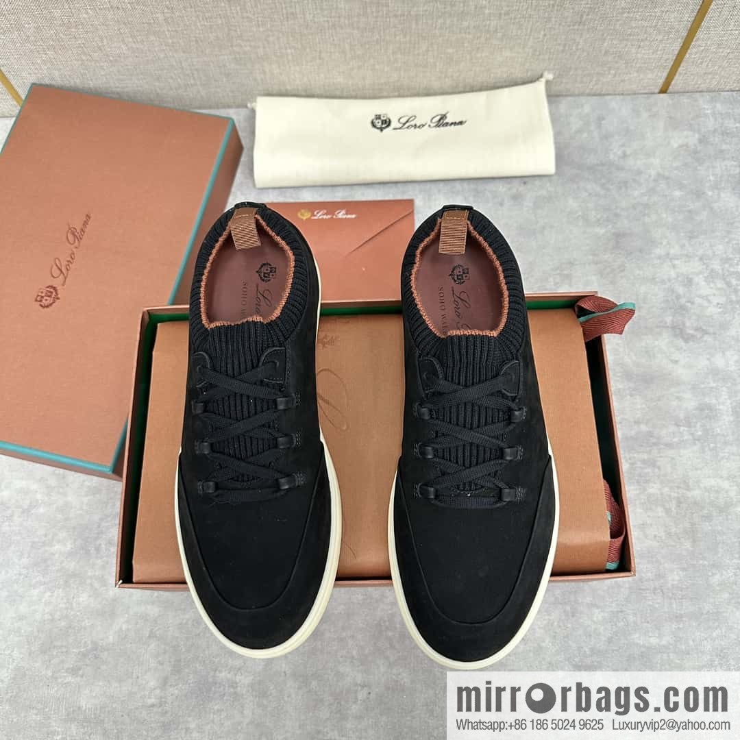 ππLP Replica Luxury Handbag New Loro Pian Soho Walk Men's Sneakers