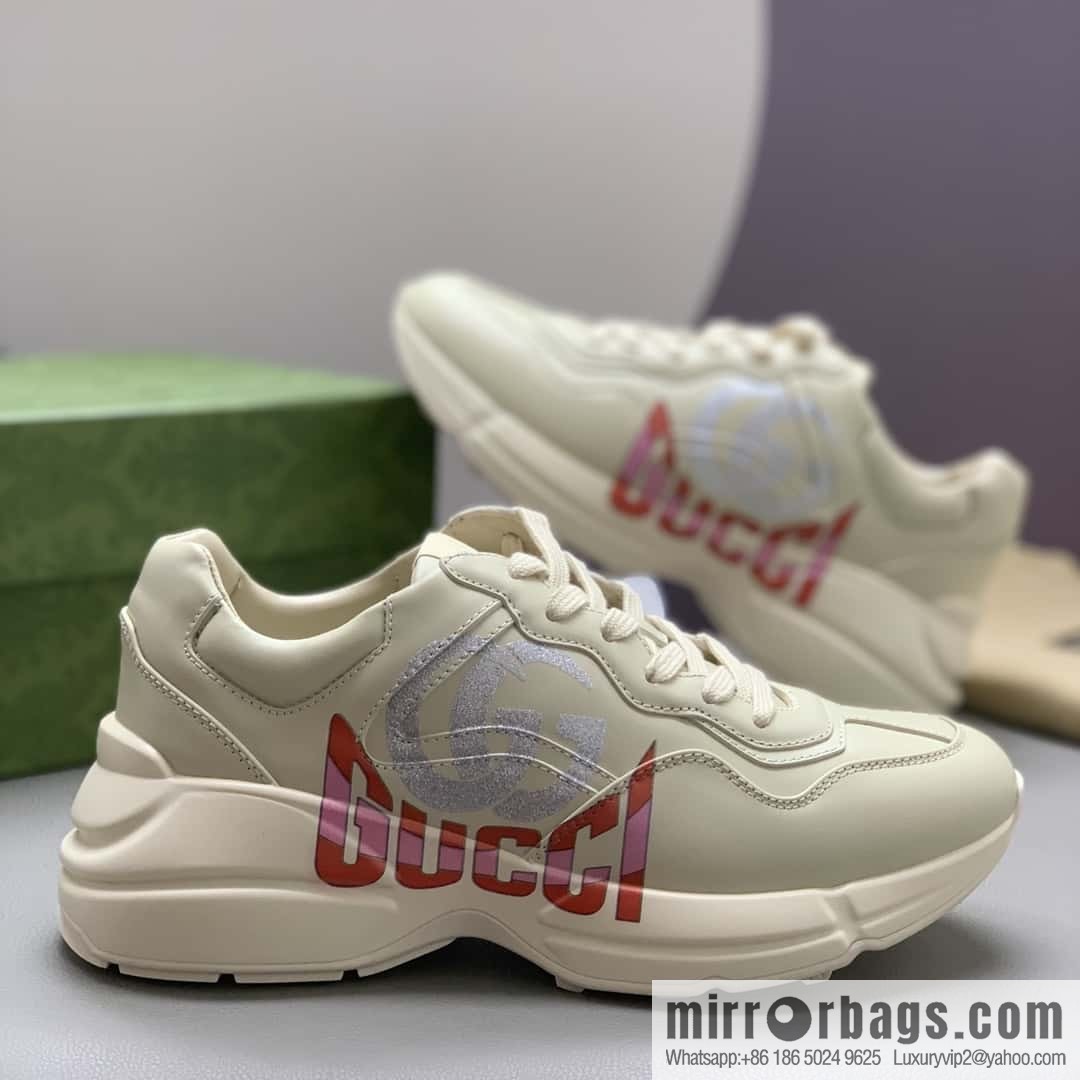 GUCCI 🔥 [G Replica Luxury Handbag High Version] Men's and Women's Retro Sneakers