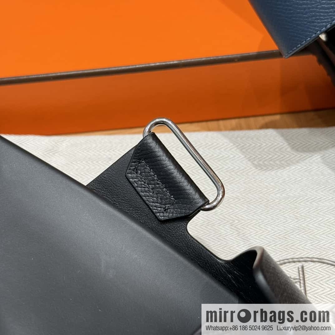 HERMES 180 CHYPRE SANDAL uncle shoes, suede/Chamois leather black/89/Black/dark blue/Dark blue