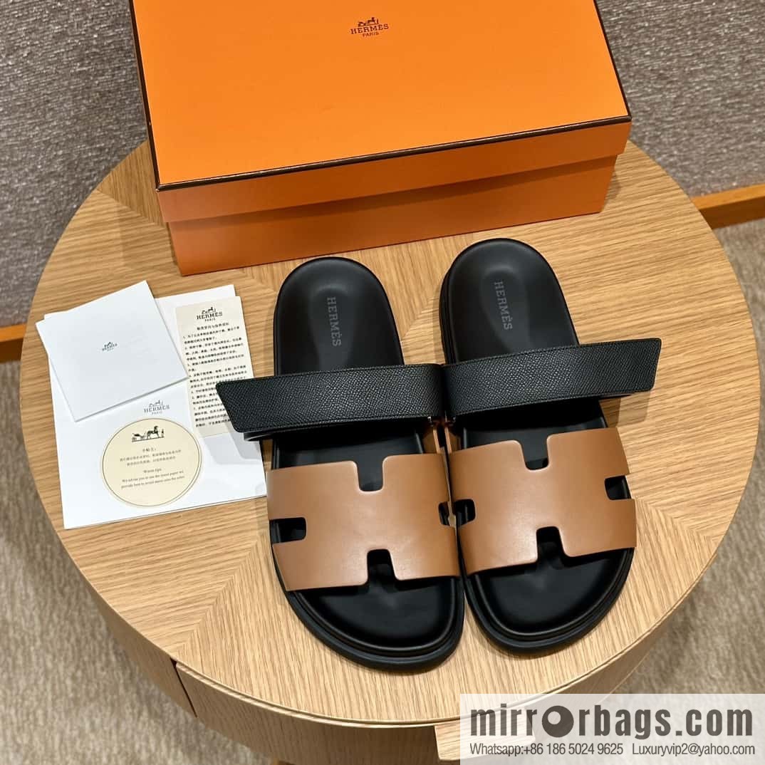 HERMES 180 CHYPRE SANDAL uncle shoes, lambskin/Natural lambskin lininh/palm print/Epsom natural color/Naturel/black/89/Black