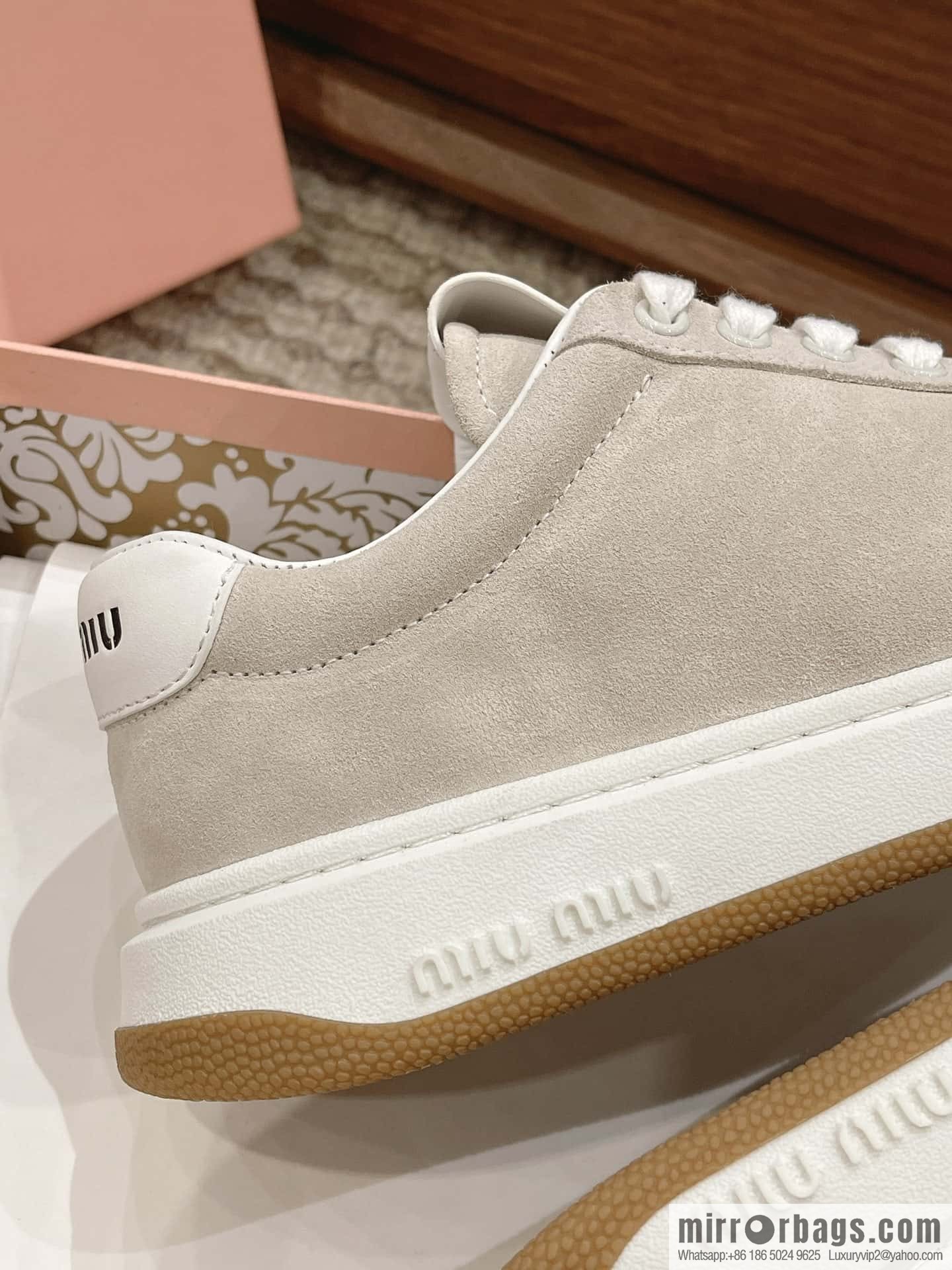 Miumiu ss24 new arrival~ miu's 2024 early spring new lace-up casual shoes, this lace-up casual shoes