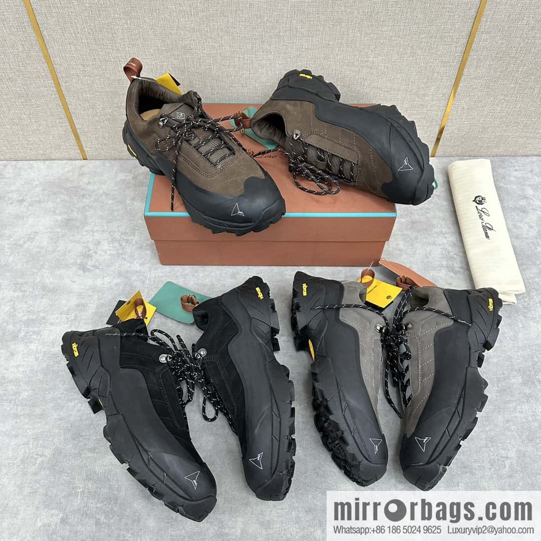 ππLP Replica Luxury Handbag New Products Loro Pian Katharina Calfskin Suede, Sneakers, Hiking Shoes