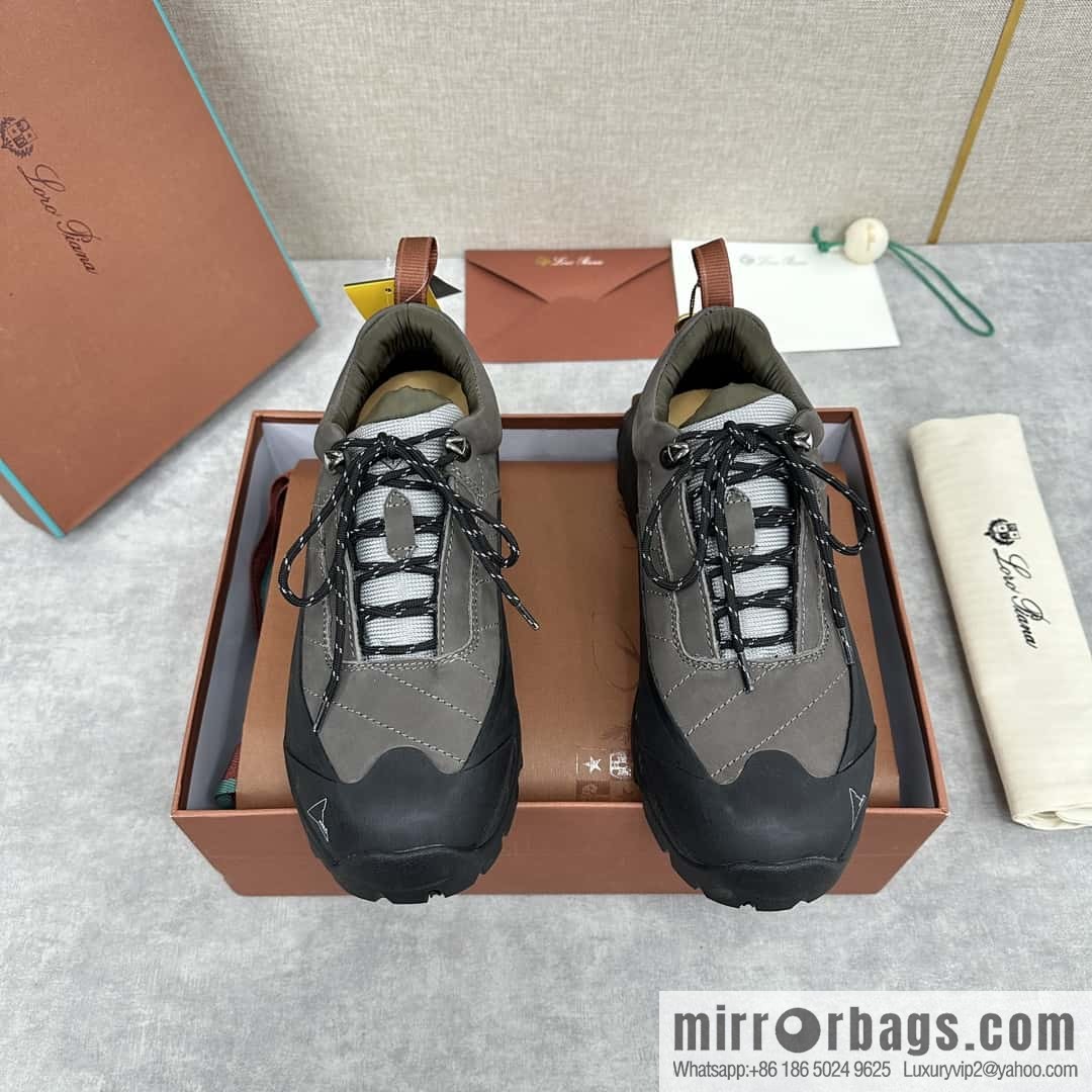 ππLP Replica Luxury Handbag New Products Loro Pian Katharina Calfskin Suede, Sneakers, Hiking Shoes