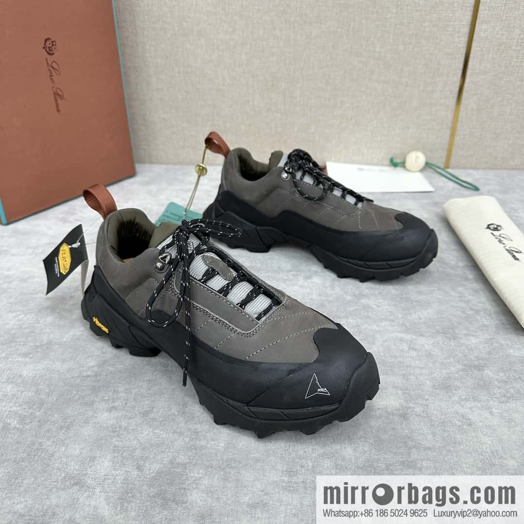 ππLP Replica Luxury Handbag New Products Loro Pian Katharina Calfskin Suede, Sneakers, Hiking Shoes