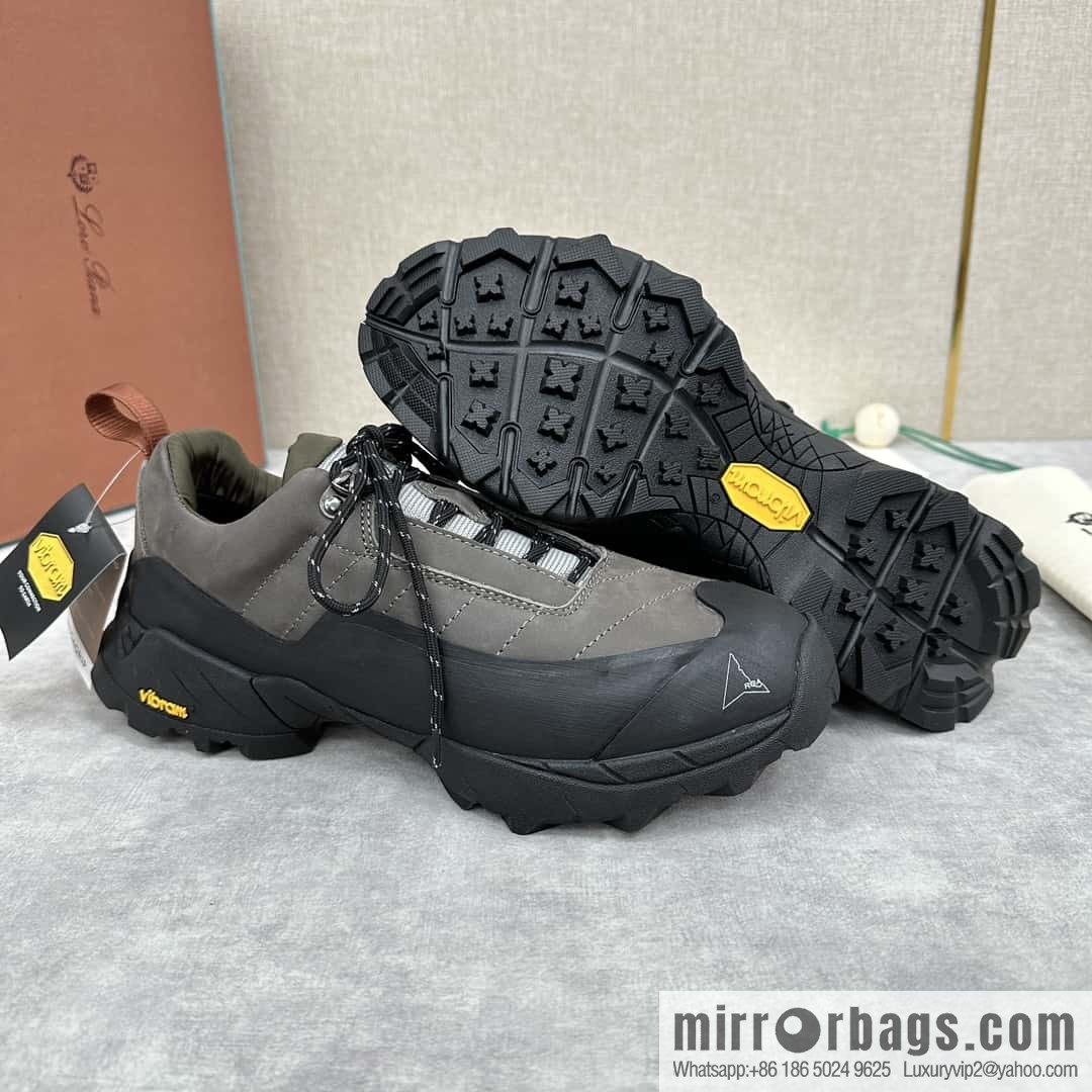 ππLP Replica Luxury Handbag New Products Loro Pian Katharina Calfskin Suede, Sneakers, Hiking Shoes