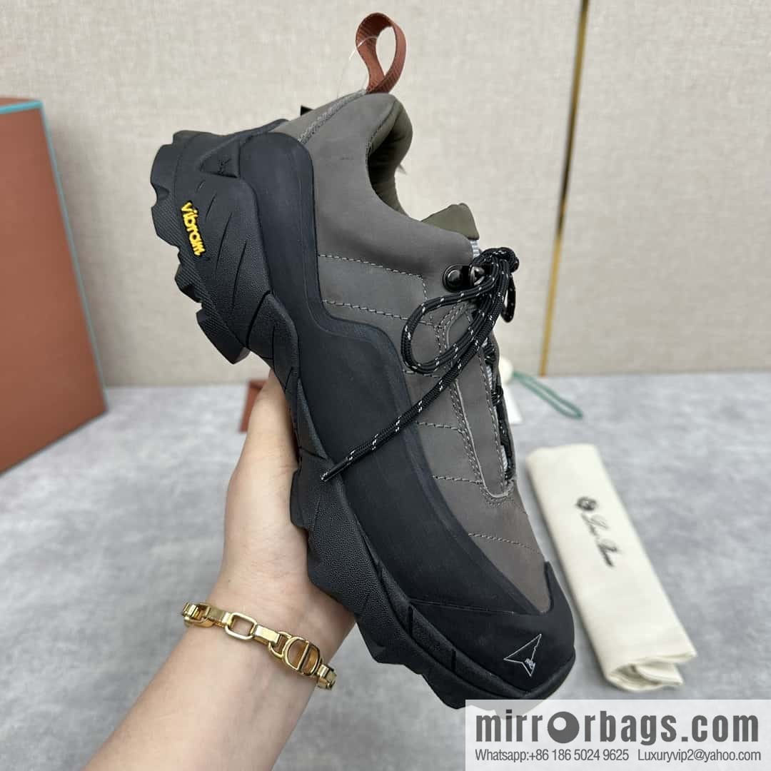 ππLP Replica Luxury Handbag New Products Loro Pian Katharina Calfskin Suede, Sneakers, Hiking Shoes