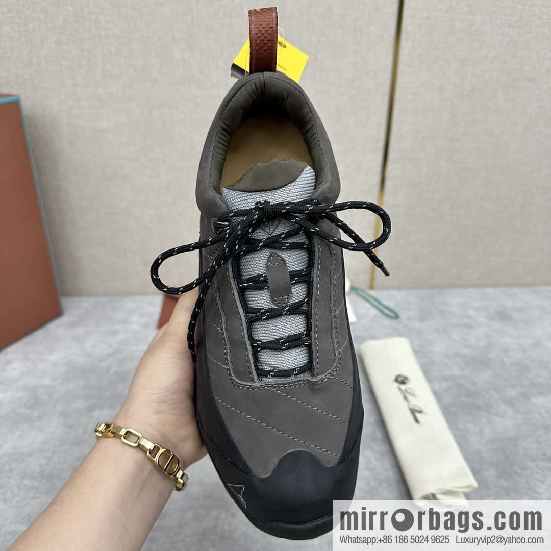 ππLP Replica Luxury Handbag New Products Loro Pian Katharina Calfskin Suede, Sneakers, Hiking Shoes