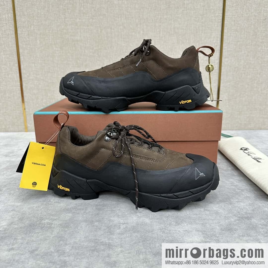 ππLP Replica Luxury Handbag New Products Loro Pian Katharina Calfskin Suede, Sneakers, Hiking Shoes