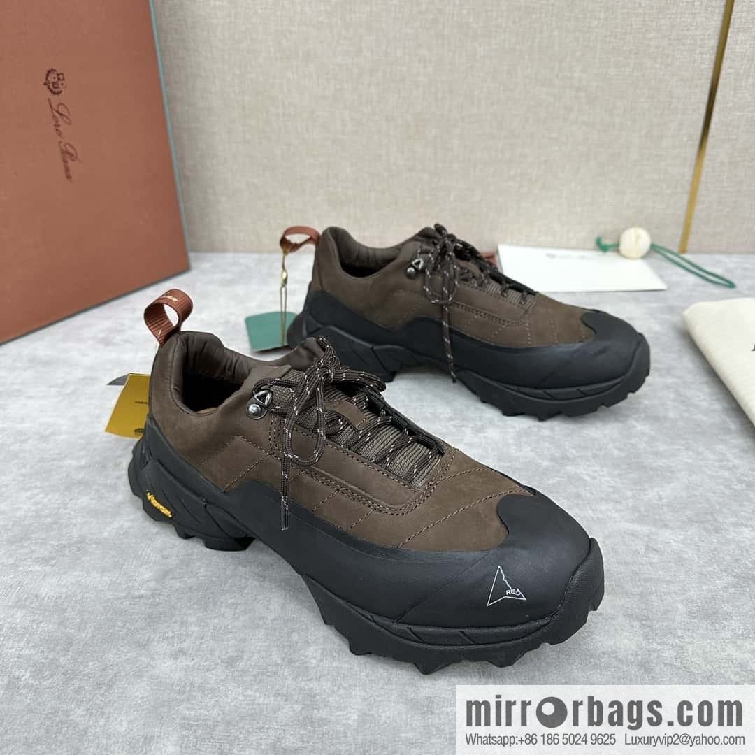 ππLP Replica Luxury Handbag New Products Loro Pian Katharina Calfskin Suede, Sneakers, Hiking Shoes
