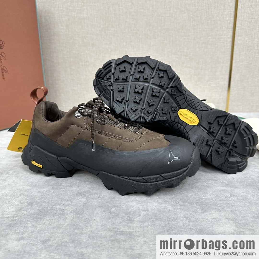ππLP Replica Luxury Handbag New Products Loro Pian Katharina Calfskin Suede, Sneakers, Hiking Shoes