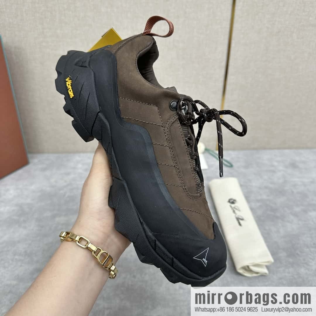 ππLP Replica Luxury Handbag New Products Loro Pian Katharina Calfskin Suede, Sneakers, Hiking Shoes