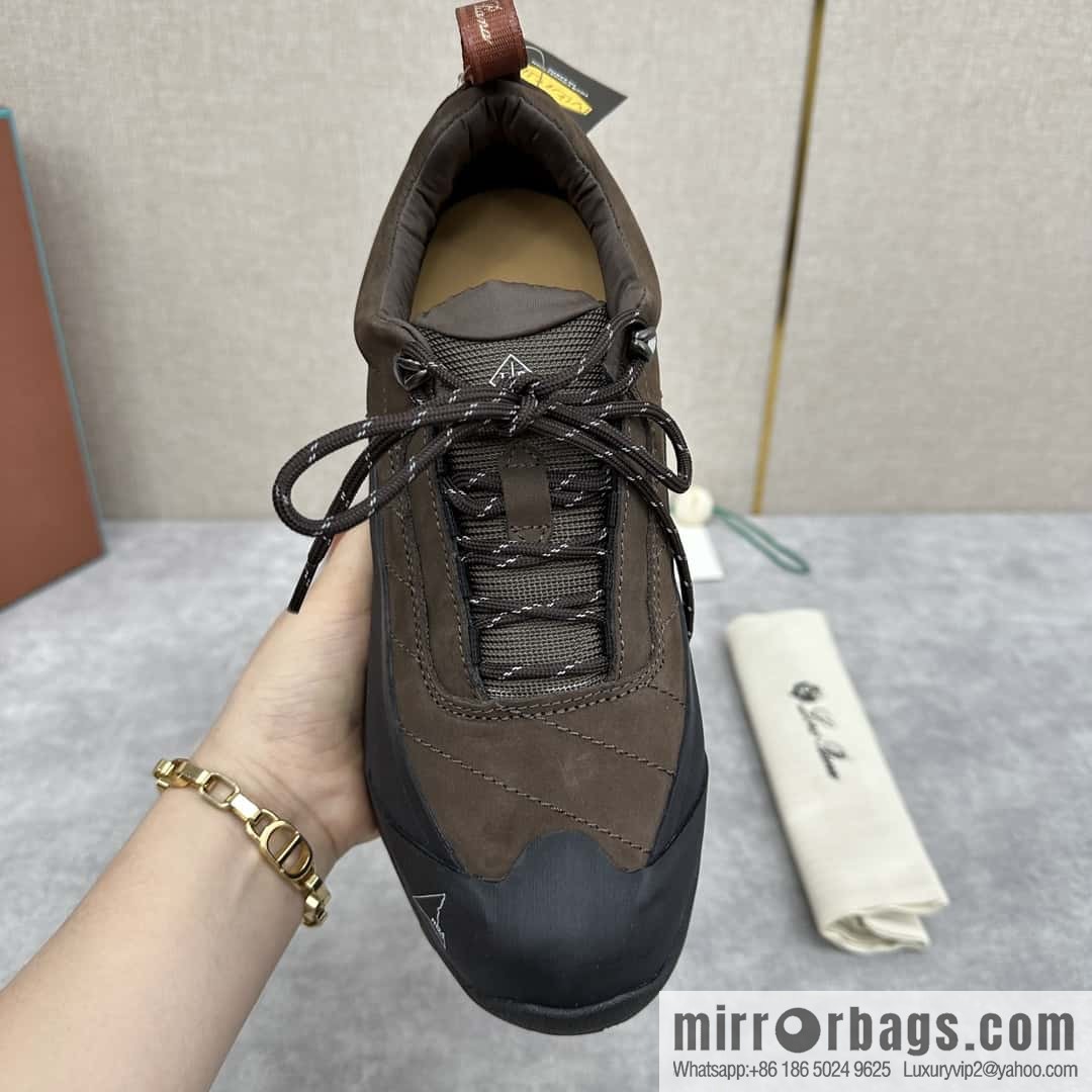 ππLP Replica Luxury Handbag New Products Loro Pian Katharina Calfskin Suede, Sneakers, Hiking Shoes