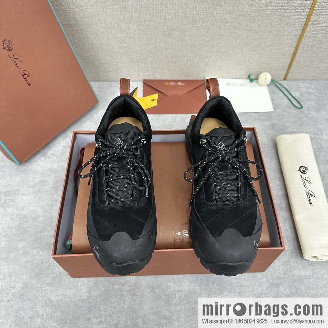 ππLP Replica Luxury Handbag New Products Loro Pian Katharina Calfskin Suede, Sneakers, Hiking Shoes