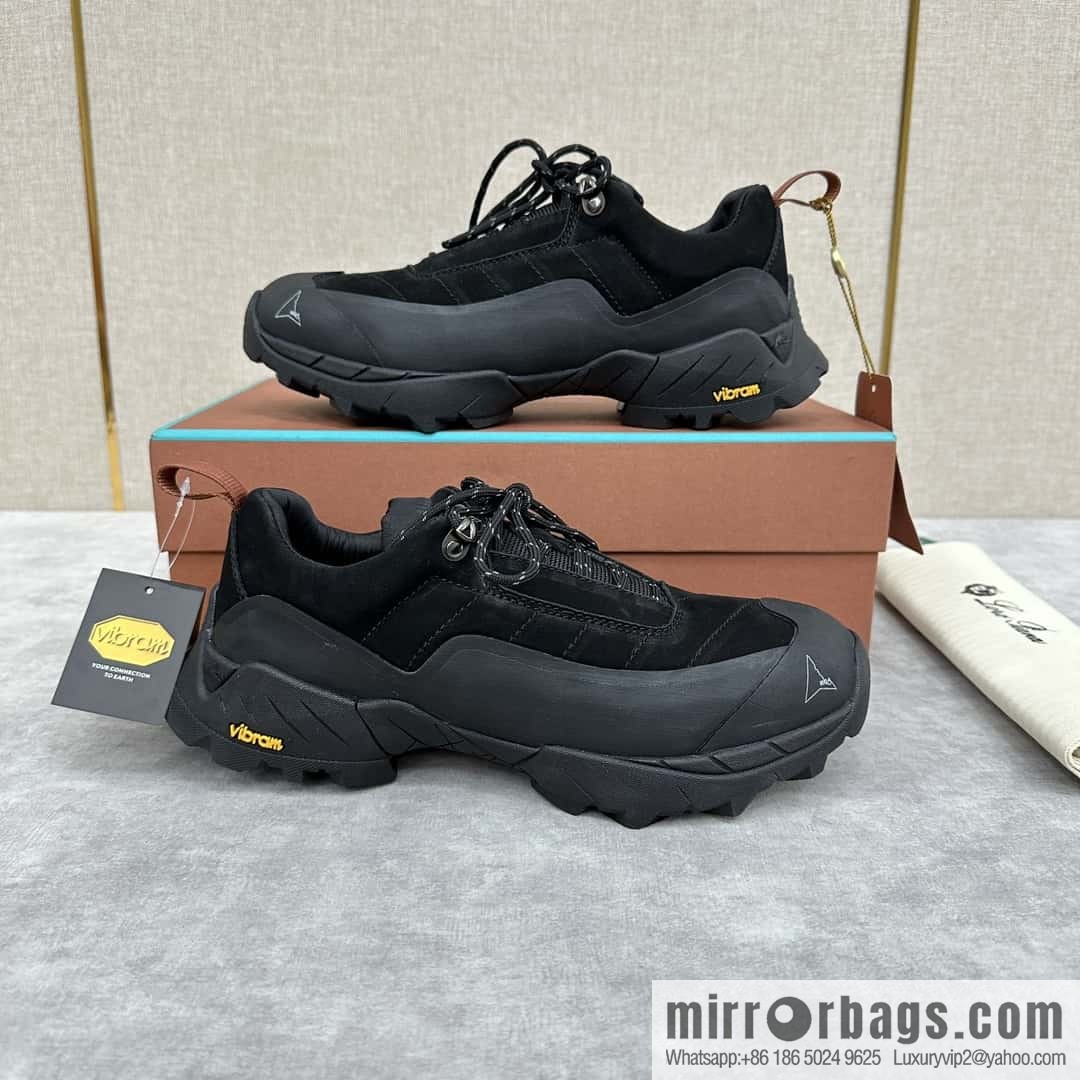ππLP Replica Luxury Handbag New Products Loro Pian Katharina Calfskin Suede, Sneakers, Hiking Shoes