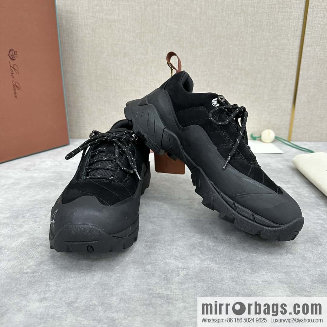 ππLP Replica Luxury Handbag New Products Loro Pian Katharina Calfskin Suede, Sneakers, Hiking Shoes