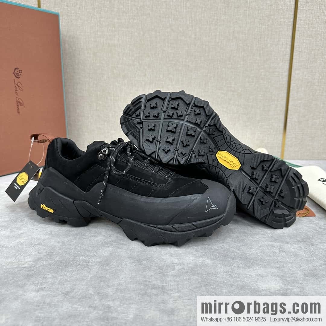 ππLP Replica Luxury Handbag New Products Loro Pian Katharina Calfskin Suede, Sneakers, Hiking Shoes