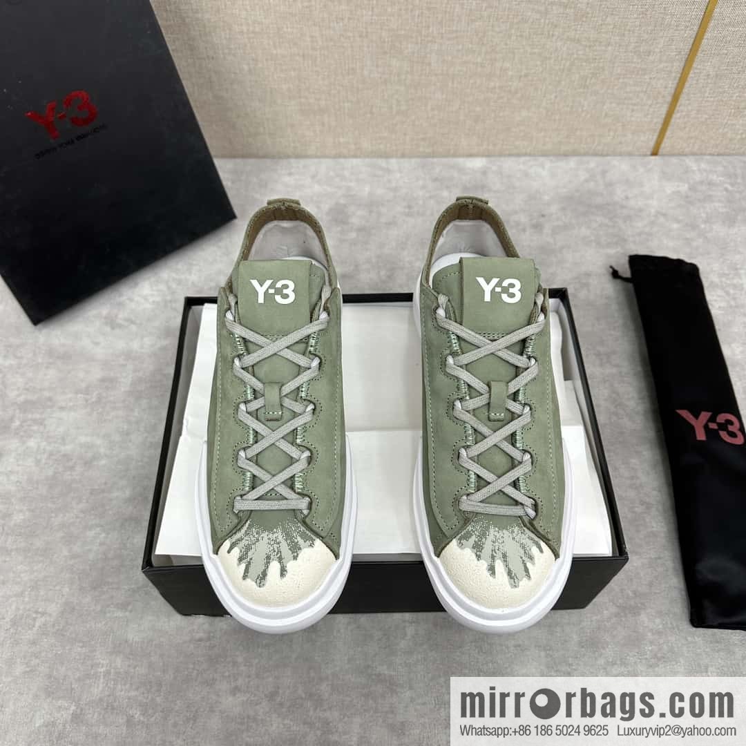 💋💍Y-3 new products, casual shoes board shoes, old man Yamamoto-Yoji graffiti toe lace-up versatile style platform men's board shoes