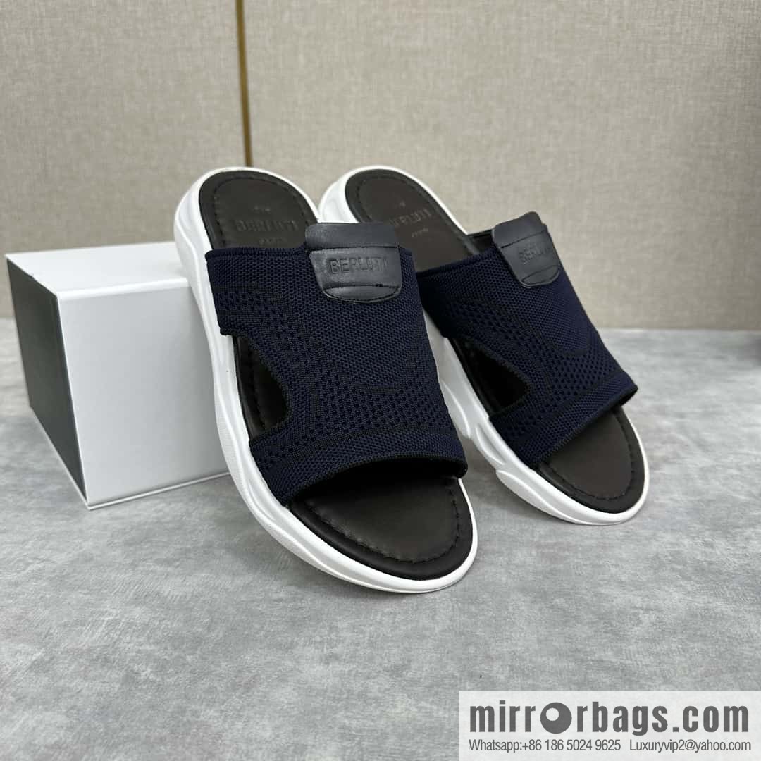 ๐๐Berlut Bruti's new summer 2024 collection, the new Shadow knitted and leather slippers